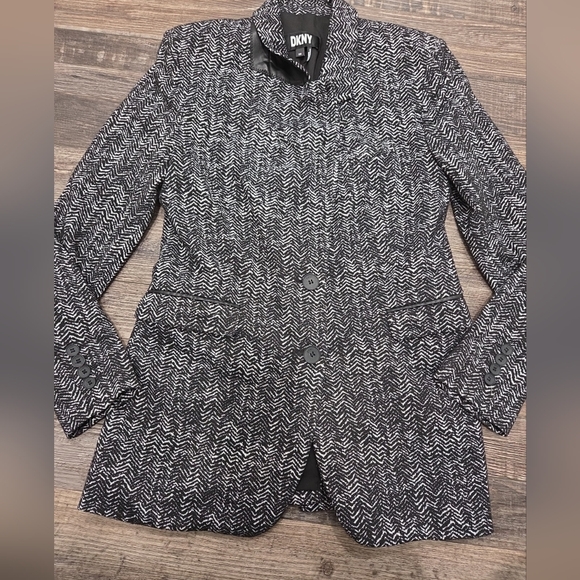 DKNY Women's Black and White Jacket - Picture 4 of 8